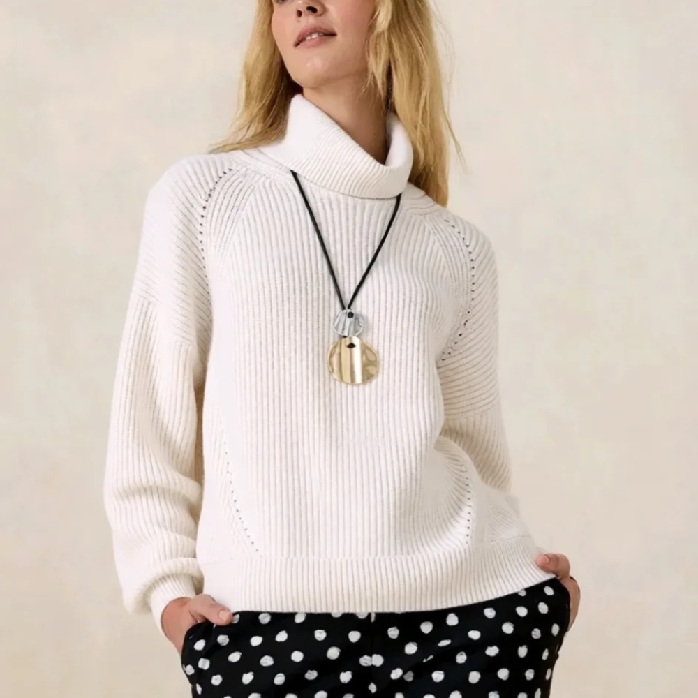 Joie Off-White Turtleneck Sweater